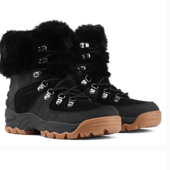 Pajar Shoes - NEW PAJAR Dimension Faux Suede Winter Waterproof Boots With Faux Fur Lining 1125